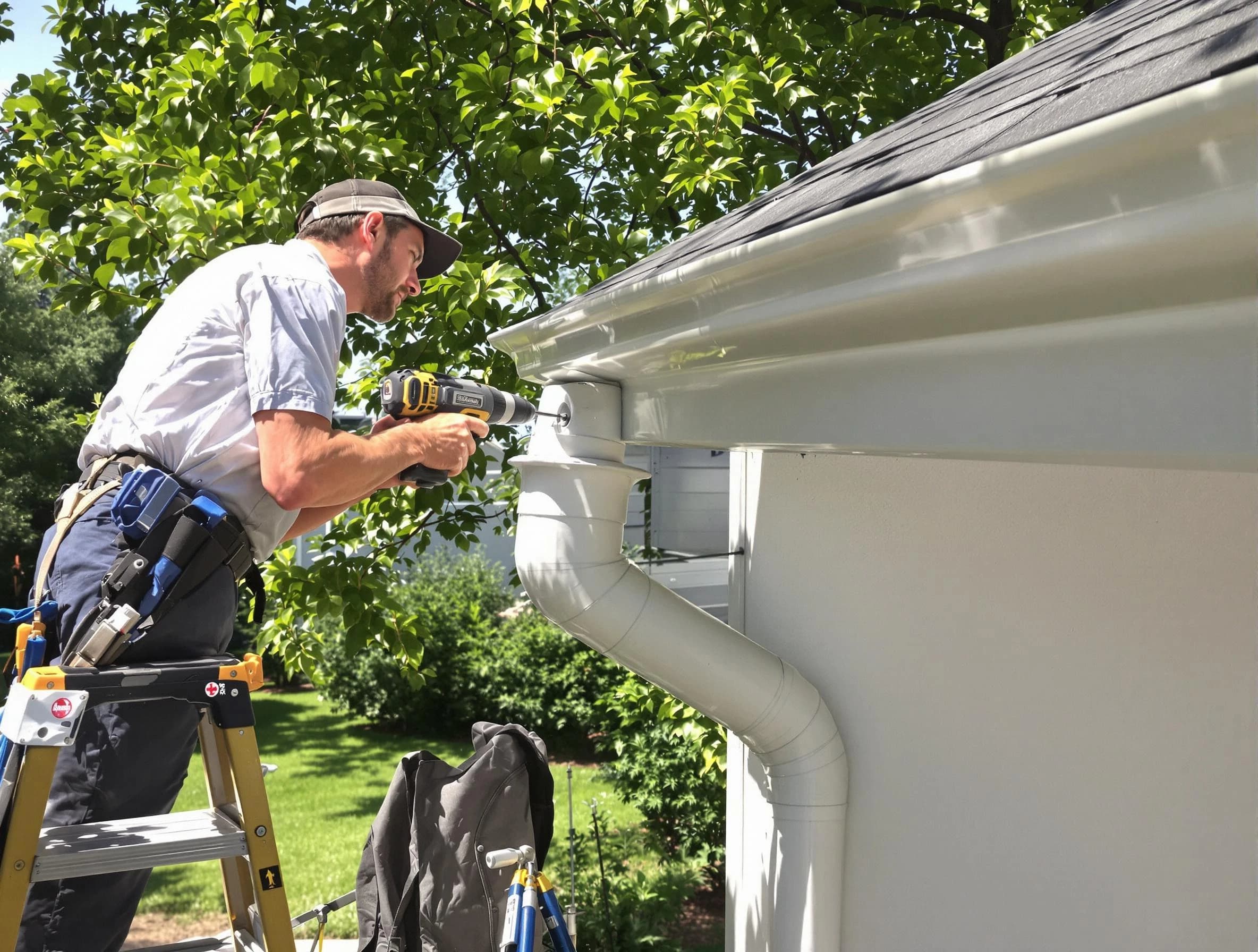 Properly installed rain gutters by University Heights Roofing Company in University Heights, OH