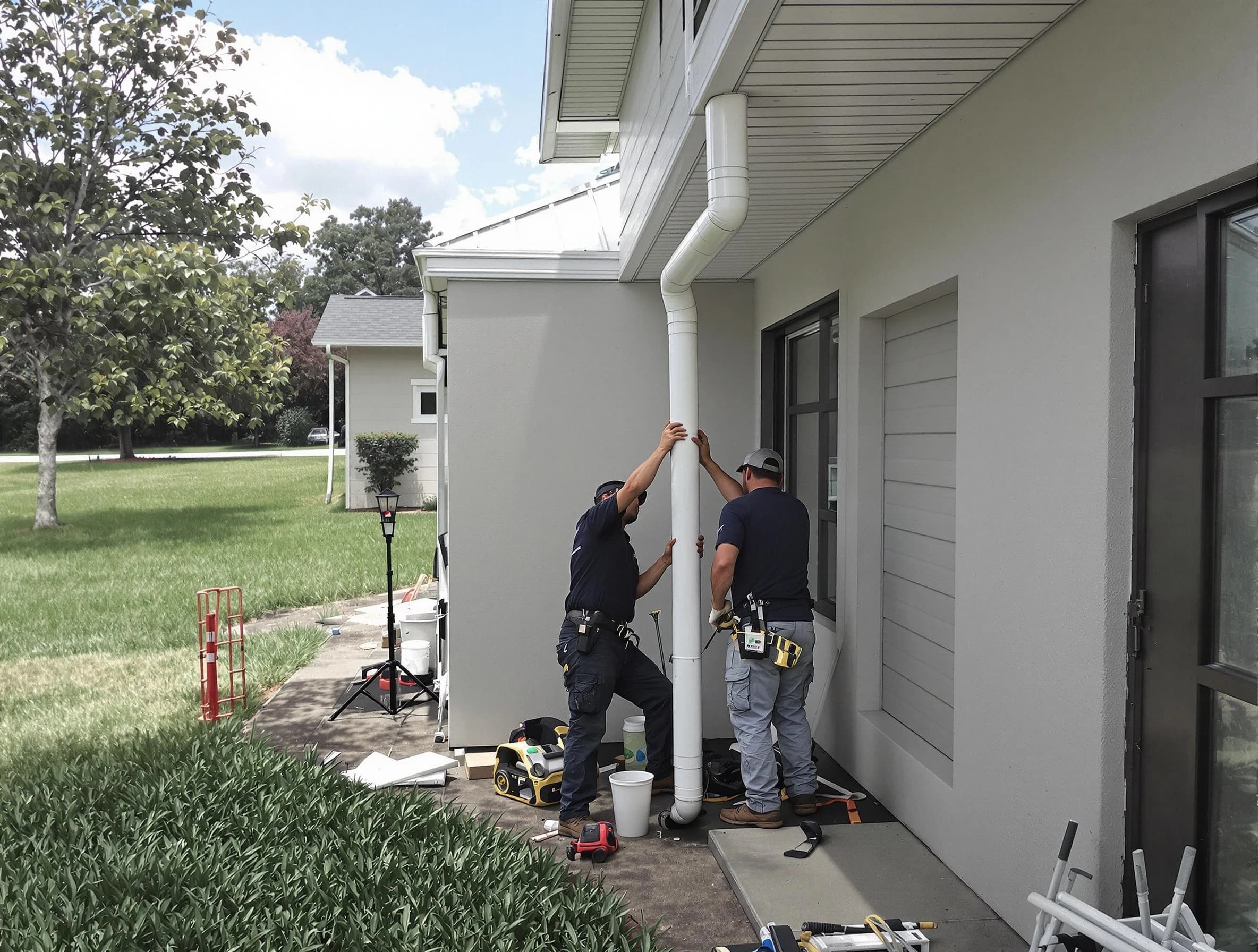 Downspout Installation in University Heights